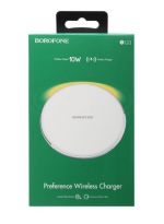 Borofone Беспроводное зарядное устройство Borofone BQ3, мощность Qi: 7.5 Вт, 5 Вт, 10 Вт, silver