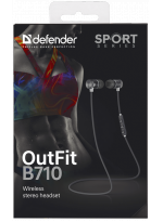 Defender Беспроводные наушники Bluetooth B710 OutFit черно-белые