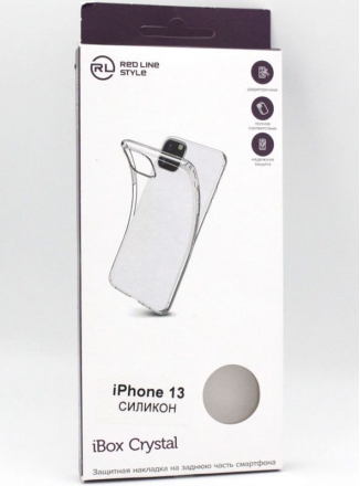 iBox Crystal Задняя накладка для Apple iPhone 13 силиконовая прозрачная