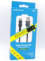 Borofone Кабель USB - Type-C BU17 1.2м LED черный