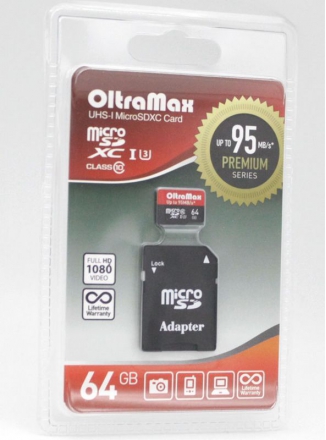 Oltramax   MicroSD 64Gb Class 10 Premium 95Mb/s 