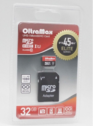 Oltramax   MicroSD 32Gb Class 10 Elite 45Mb/s 