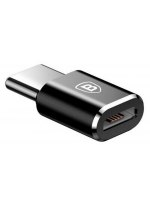 Baseus Разъем microUSB - USB Type-C (CAMOTG-01), черный