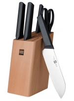 Xiaomi Набор Fire kitchen, 4 ножа, ножницы и подставка 