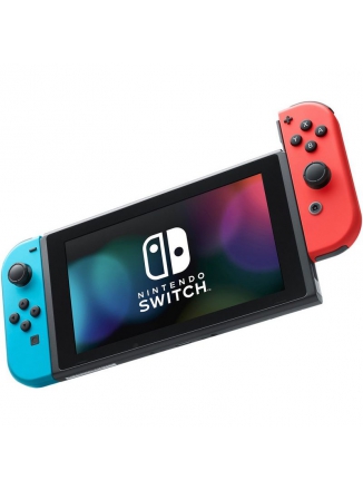 Nintendo Игровая приставка Switch rev.2 32 ГБ, неоновый синий/неоновый красный