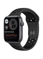 Apple Watch SE GPS 44mm Aluminum Case with Nike Sport Band (MKRX3) серый космос/антрацитовый/черный