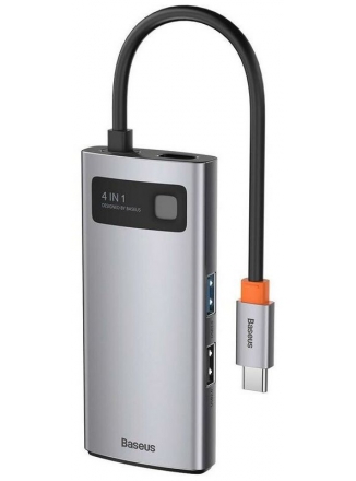Baseus USB- HUB Type  Metal Gleam Series 4-in-1 (CAHUB-CY0G),  