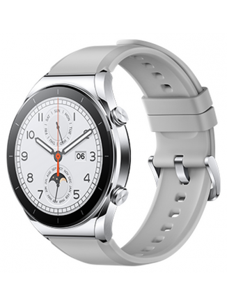 Xiaomi Watch S1 fluoroplast strap Global Wi-Fi NFC, серебристый/белый