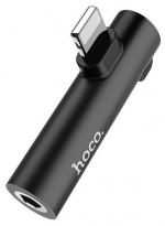 HOCO Аудио-Переходник Apple Lightning - AUX Jack 3.5 черный