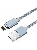 HOCO Кабель USB - Apple iPhone 1.0м U40A на магните серый