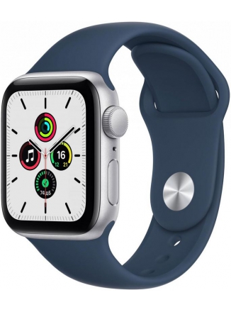 Apple Watch SE GPS 40мм Aluminum Case with Sport Band (MKNY3) серебристый/синий омут