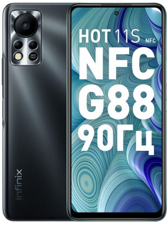 Infinix   Hot 11S NFC 4/64 ГБ, черный