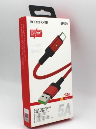 Borofone  USB - TYPE-C BU30 Lynk 1,2 Red