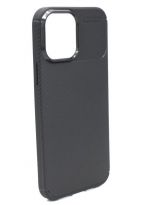 TaichiAqua Задняя накладка для Apple iPhone 13 Pro Max силиконовая Carbon черная