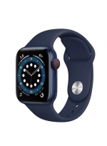 Apple Watch Series 6 GPS + Cellular 40 мм Aluminum Case with Sport Band (M02R3), синий/темный ультрамарин 