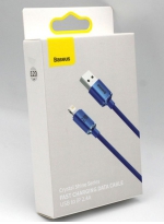 Baseus Кабель USB - 8 pin Crystal Shine 1.2м синий