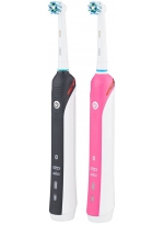 Oral-B Электрическая зубная щетка Smart 4 4900, черный и розовый (2шт)