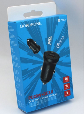 Borofone    1-USB-Type-C PD 20W QC3.0 