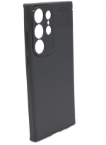 TaichiAqua Задняя накладка  для Samsung Galaxy S23 Ultra силиконовая Carbon черная