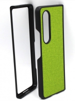 TaichiAqua Задняя накладка для Samsung Galaxy Z Fold 4 ткань зеленый