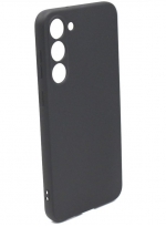 DF Задняя накладка для Samsung Galaxy S23+ силиконовая черная