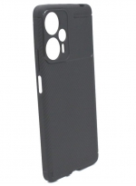 TaichiAqua Задняя накладка для Xiaomi Poco F5 силиконовая Carbon черная