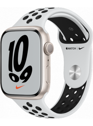 Apple Watch Series 7 GPS 41mm Aluminium with Nike Sport Band (MKN33),  