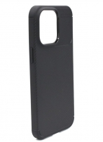 TaichiAqua Задняя накладка для Apple iPhone 15 Pro Max силиконовый Carbon черный