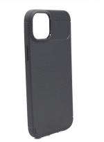 TaichiAqua Задняя накладка для Apple iPhone 15 Plus силиконовый Carbon черный