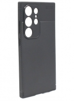 TaichiAqua Задняя накладка для Samsung Galaxy S24 Ultra силиконовый Carbon черный