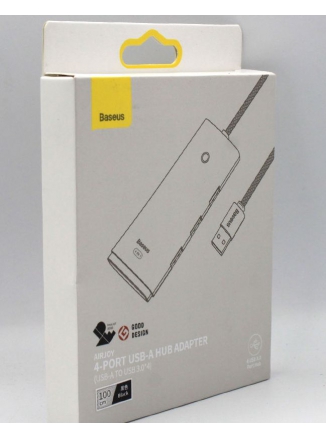 Baseus  Lite (WKQX030101) 4-Port USB-A HUB Adapter 1m (Black)